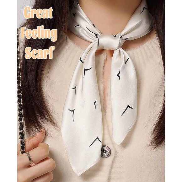 Mulberry Silk Square Neck Satin Scarf For Women's - Picture 3 of 6